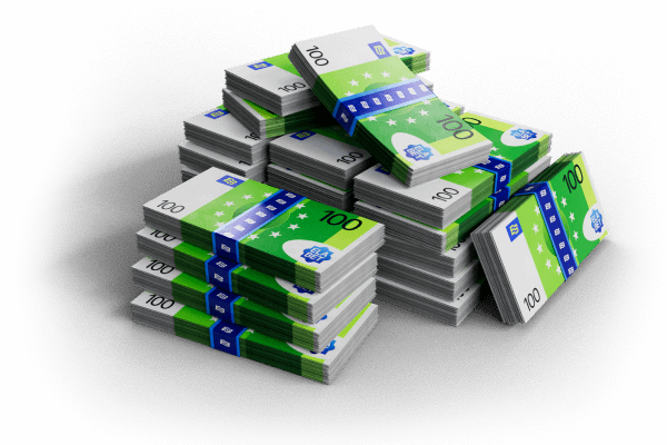 1300 coins to money